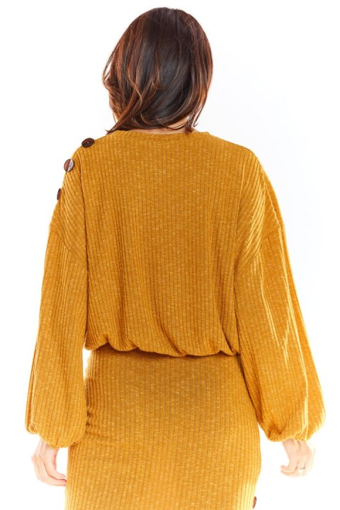 Sweter Damski Model A318 Camel - awama Awama Sweter Damski Model A318 Camel - awama Awama