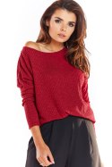 Sweter Damski Model A333 Bordo - awama Awama Sweter Damski Model A333 Bordo - awama Awama