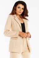 Żakiet Model A460 Beige - awama Awama Żakiet Model A460 Beige - awama Awama