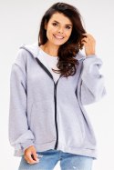 Bluza Damska Model A610 Grey - awama Awama Bluza Damska Model A610 Grey - awama Awama