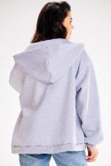 Bluza Damska Model A610 Grey - awama Awama Bluza Damska Model A610 Grey - awama Awama