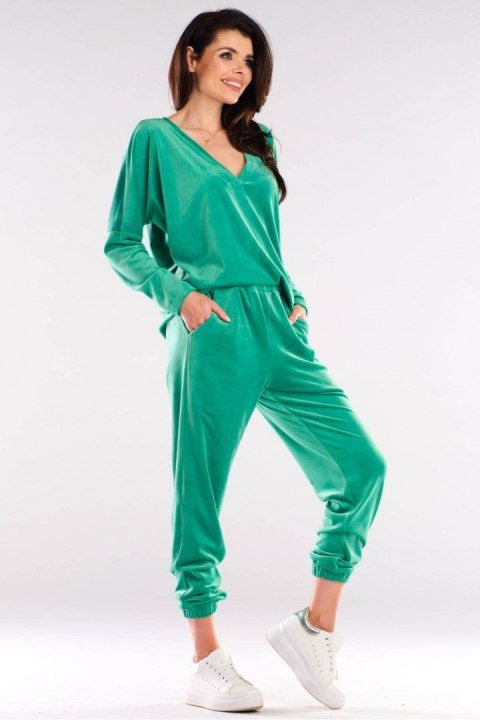 Bluzka Damska Model A417 Green - awama Awama Bluzka Damska Model A417 Green - awama Awama