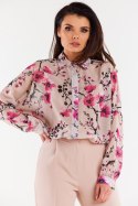 Koszula Damska Model A513 Cherry Flowers - awama Awama Koszula Damska Model A513 Cherry Flowers - awama Awama