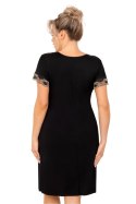 Koszulka nocna Koszula Nocna Model Hana Plus Size Black - Donna Donna Koszulka nocna Koszula Nocna Model Hana Plus Size Black - Donna Donna