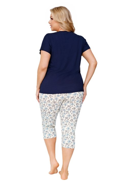 Piżama Damska Model Aria Plus Dark Blue - Donna Donna Piżama Damska Model Aria Plus Dark Blue - Donna Donna