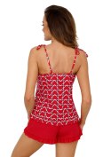 Piżama Damska Model Love 1/2 Red - Donna Donna Piżama Damska Model Love 1/2 Red - Donna Donna