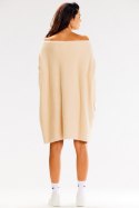 Sweter Damski Model A618 Beige - awama Awama Sweter Damski Model A618 Beige - awama Awama