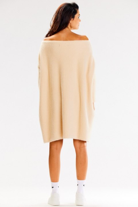 Sweter Damski Model A618 Beige - awama Awama Sweter Damski Model A618 Beige - awama Awama