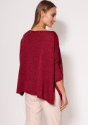 Sweter Damski Model SWE040 Bordo - MKM MKM Sweter Damski Model SWE040 Bordo - MKM MKM
