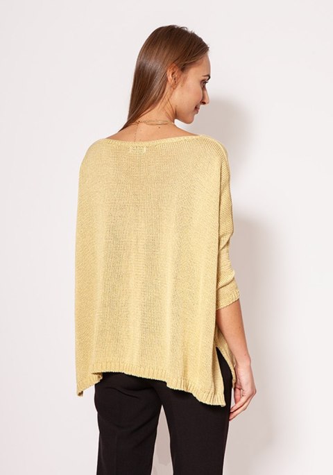 Sweter Damski Model SWE040 Gold - MKM MKM Sweter Damski Model SWE040 Gold - MKM MKM