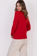 Sweter Damski Model SWE243 Coral - MKM MKM Sweter Damski Model SWE243 Coral - MKM MKM