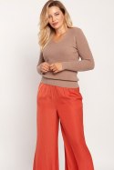 Sweter Damski Model SWE243 Mocca - MKM MKM Sweter Damski Model SWE243 Mocca - MKM MKM