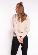 Sweter Damski Model SWE264 Beige - MKM MKM Sweter Damski Model SWE264 Beige - MKM MKM