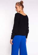 Sweter Damski Model SWE264 Black - MKM MKM Sweter Damski Model SWE264 Black - MKM MKM
