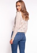 Sweter Damski Model SWE267 Beige - MKM MKM Sweter Damski Model SWE267 Beige - MKM MKM