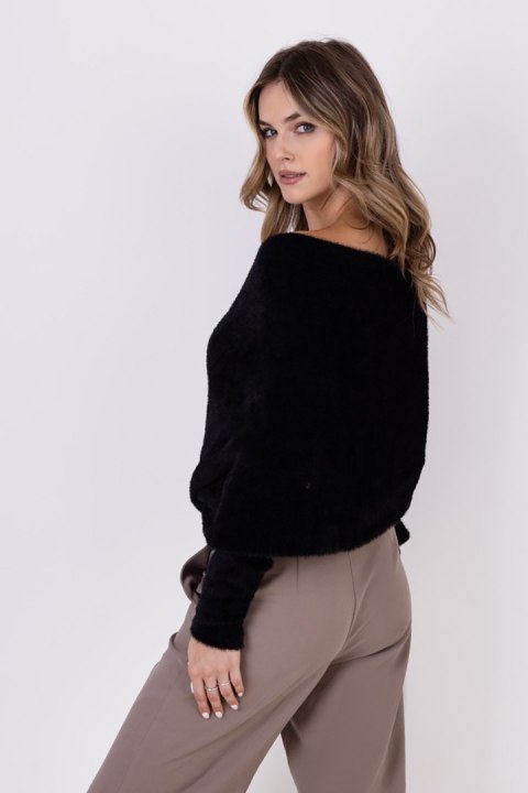 Sweter Damski Model SWE277 Black - MKM MKM Sweter Damski Model SWE277 Black - MKM MKM