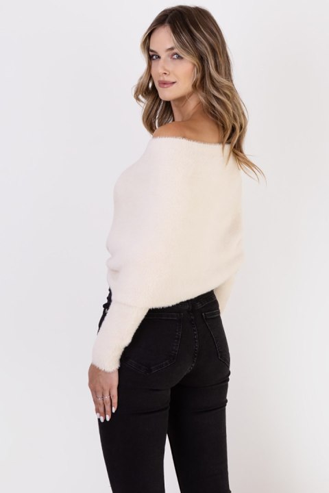 Sweter Damski Model SWE277 Ecru - MKM MKM Sweter Damski Model SWE277 Ecru - MKM MKM