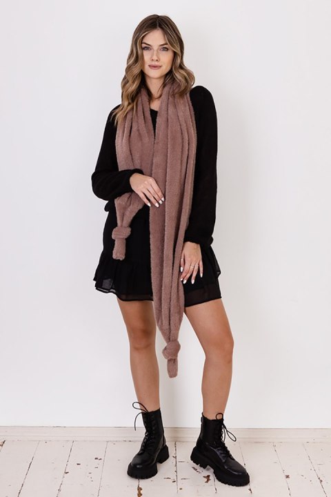 Sweter Damski Model SWE277 Mocca - MKM MKM Sweter Damski Model SWE277 Mocca - MKM MKM