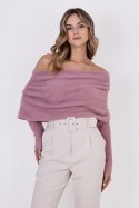 Sweter Damski Model SWE277 Powder Pink - MKM MKM Sweter Damski Model SWE277 Powder Pink - MKM MKM