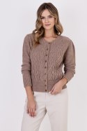 Sweter Damski Model SWE317 Mocca - MKM MKM Sweter Damski Model SWE317 Mocca - MKM MKM