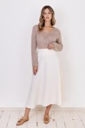 Sweter Damski Model SWE320 Beige - MKM MKM Sweter Damski Model SWE320 Beige - MKM MKM