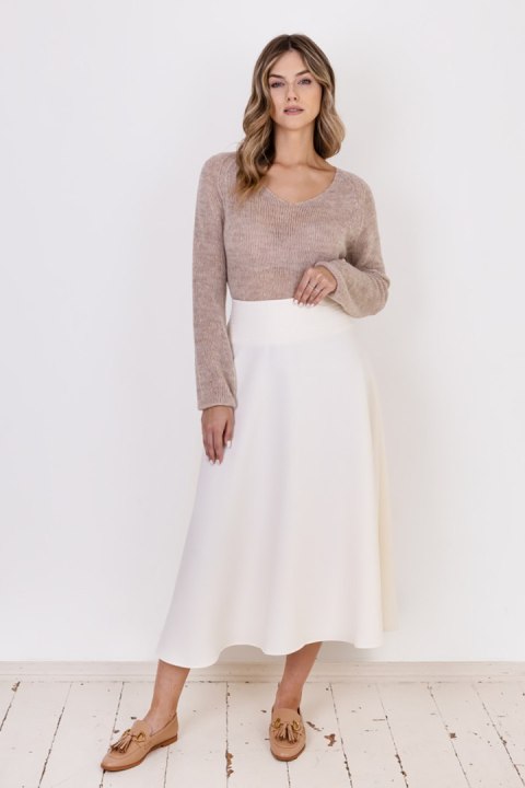 Sweter Damski Model SWE320 Beige - MKM MKM Sweter Damski Model SWE320 Beige - MKM MKM