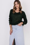Sweter Damski Model SWE320 Dark Green - MKM MKM Sweter Damski Model SWE320 Dark Green - MKM MKM