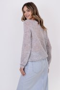 Sweter Damski Model SWE320 Light Grey - MKM MKM Sweter Damski Model SWE320 Light Grey - MKM MKM