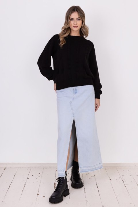 Sweter Damski Model SWE323 Black - MKM MKM Sweter Damski Model SWE323 Black - MKM MKM