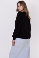 Sweter Damski Model SWE323 Black - MKM MKM Sweter Damski Model SWE323 Black - MKM MKM