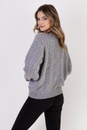Sweter Damski Model SWE323 Grey - MKM MKM Sweter Damski Model SWE323 Grey - MKM MKM