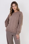 Sweter Damski Model SWE323 Mocca - MKM MKM Sweter Damski Model SWE323 Mocca - MKM MKM