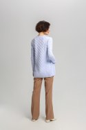 Sweter Damski Model SWE333 Błękit - MKM MKM Sweter Damski Model SWE333 Błękit - MKM MKM
