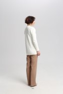 Sweter Damski Model SWE333 Ecru - MKM MKM Sweter Damski Model SWE333 Ecru - MKM MKM