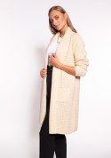 Sweter Kardigan Model PA015 Beige - MKM MKM Sweter Kardigan Model PA015 Beige - MKM MKM