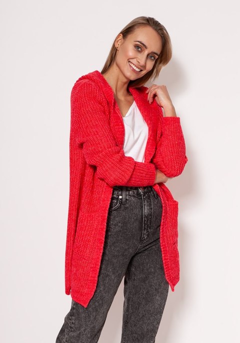 Sweter Kardigan Model PA018 Coral - MKM MKM Sweter Kardigan Model PA018 Coral - MKM MKM