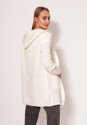 Sweter Kardigan Model PA018 Ecru - MKM MKM Sweter Kardigan Model PA018 Ecru - MKM MKM