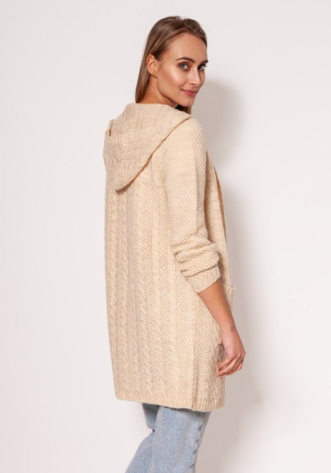 Sweter Kardigan Model PA019 Beige - MKM MKM Sweter Kardigan Model PA019 Beige - MKM MKM