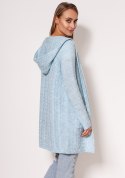 Sweter Kardigan Model PA019 Błękit - MKM MKM Sweter Kardigan Model PA019 Błękit - MKM MKM