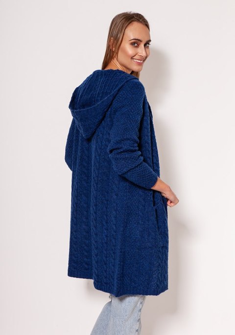 Sweter Kardigan Model PA019 Cobalt - MKM MKM Sweter Kardigan Model PA019 Cobalt - MKM MKM