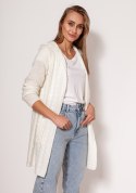 Sweter Kardigan Model PA019 Ecru - MKM MKM Sweter Kardigan Model PA019 Ecru - MKM MKM