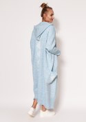 Sweter Kardigan Model PA020 Błękit - MKM MKM Sweter Kardigan Model PA020 Błękit - MKM MKM