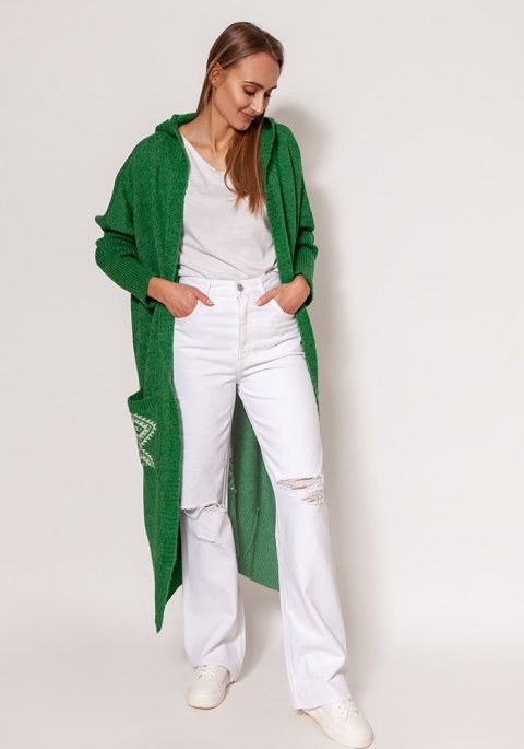 Sweter Kardigan Model PA020 Green - MKM MKM Sweter Kardigan Model PA020 Green - MKM MKM