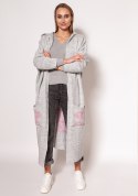Sweter Kardigan Model PA020 Light Grey - MKM MKM Sweter Kardigan Model PA020 Light Grey - MKM MKM