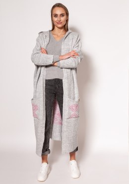 Sweter Kardigan Model PA020 Light Grey - MKM MKM