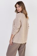 Sweter Kardigan Model SWE120 Beige - MKM MKM Sweter Kardigan Model SWE120 Beige - MKM MKM
