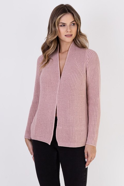 Sweter Kardigan Model SWE120 Powder Pink - MKM MKM Sweter Kardigan Model SWE120 Powder Pink - MKM MKM