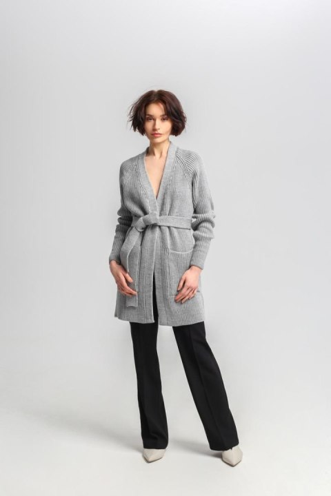 Sweter Kardigan Model SWE334 Grey - MKM MKM Sweter Kardigan Model SWE334 Grey - MKM MKM