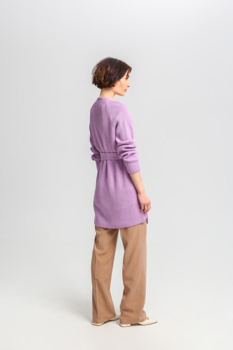 Sweter Kardigan Model SWE334 Lawenda - MKM MKM Sweter Kardigan Model SWE334 Lawenda - MKM MKM