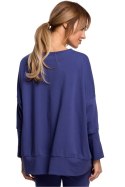Bluza Damska Model MOE491 Indygo - Moe Moe Bluza Damska Model MOE491 Indygo - Moe Moe